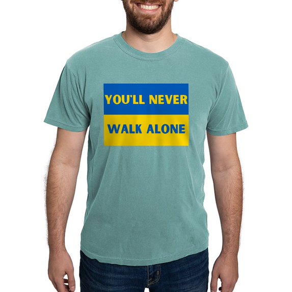 CafePress - You'Ll Never Walk Alone Pro Ukraine T Shirt - Mens Comfort Colors Shirt
