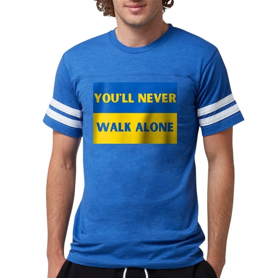 CafePress - You'Ll Never Walk Alone Pro Ukraine T Shirt - Mens Football Shirt