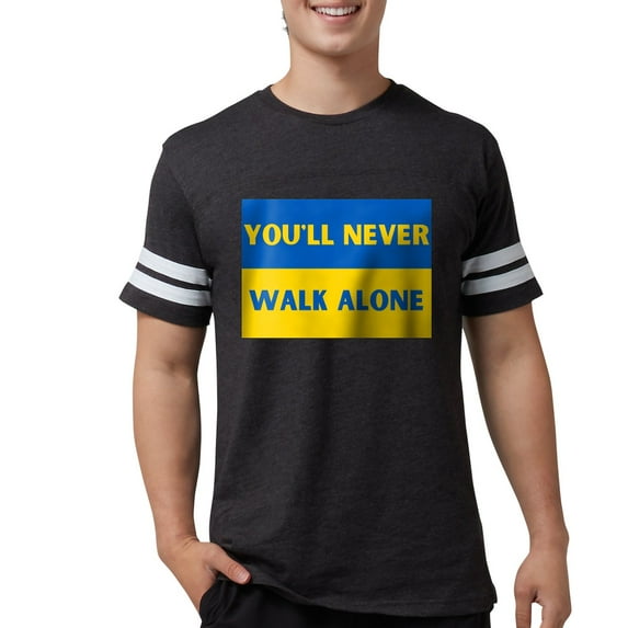 CafePress - You'Ll Never Walk Alone Pro Ukraine T Shirt - Mens Football Shirt
