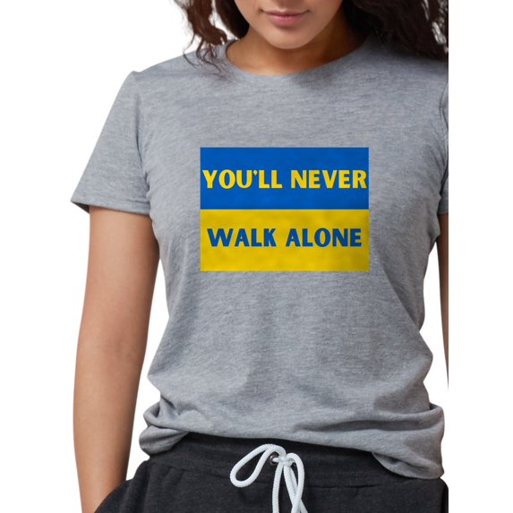 CafePress - You'Ll Never Walk Alone Pro Ukraine T Shirt - Womens Tri-blend T-Shirt