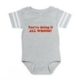 thumbnail image 1 of CafePress - You'Re Doing It All Wrong Baby Football Bodysu - Cute Infant Baby Football Bodysuit, 1 of 3