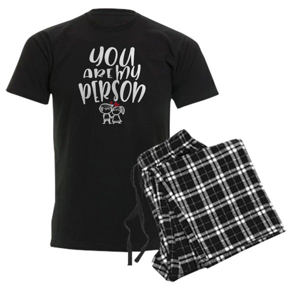 CafePress - You Are My Person Lovely Couple Pajamas - Men's Dark Loose Fit Cotton Pajama Set