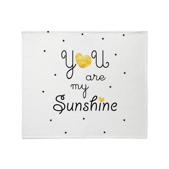 CafePress - You Are My Sunshine Gold Throw Blanket - Soft Fleece Throw Blanket, 50"x60" for All Ages