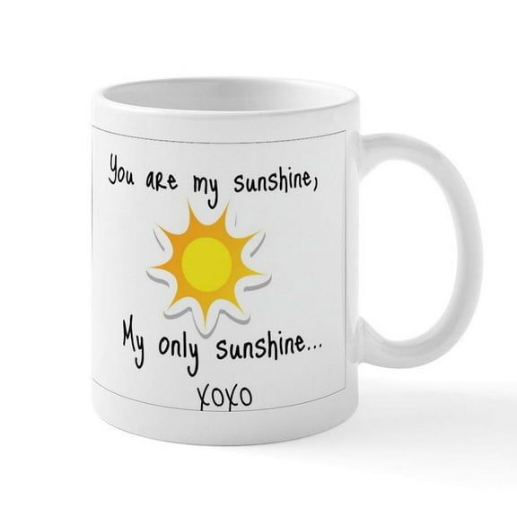 CafePress - You Are My Sunshine Mug - 11 oz Ceramic Mug - Novelty Coffee Tea Cup