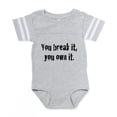 thumbnail image 1 of CafePress - You Break It - Cute Infant Baby Football Bodysuit, 1 of 3