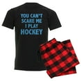 thumbnail image 1 of CafePress - You Can't Scare Me.I Play Hockey. Men's Dark Pajam - Men's Dark Loose Fit Cotton Pajama Set, 1 of 7