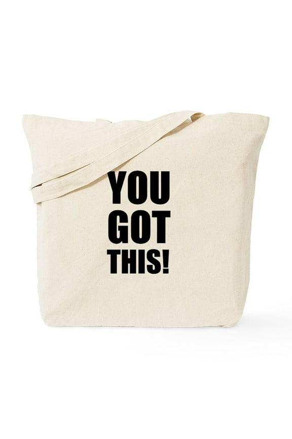 - You Got This Tote Bag - Unisex Canvas Tote Bag, Beige, 1-Piece