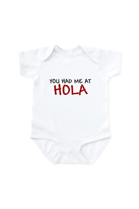 - You Had Me At Hello In Spanish Hola Shirt Tee Shir - Baby Light Bodysuit, Size Newborn - 24 Months