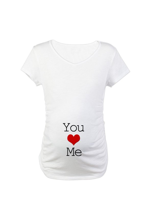 - You Heart Me Maternity T Shirt - Cotton Maternity T-shirt, Cute & Funny Pregnancy Tee