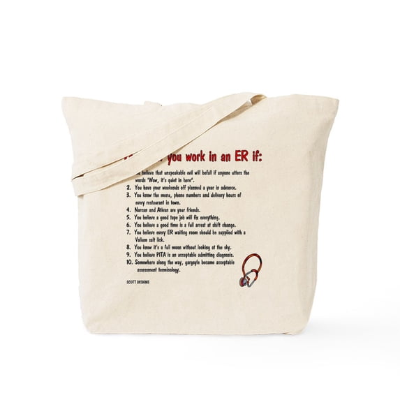 CafePress - You Know You Work In An ER If... Tote Bag - Unisex Canvas Tote Bag, Beige, 1-Piece