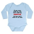 thumbnail image 1 of CafePress - You Mess With My Auntie Body Suit - Long Sleeve Cotton Baby Bodysuit, 1 of 4