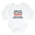 thumbnail image 1 of CafePress - You Mess With My Auntie Body Suit - Long Sleeve Cotton Baby Bodysuit, 1 of 4
