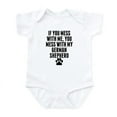 thumbnail image 1 of CafePress - You Mess With My German Shepherd Body Suit - Baby Light Bodysuit, Size Newborn - 24 Months, 1 of 4