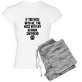 thumbnail image 1 of CafePress - You Mess With My German Shepherd Pajamas - Women's Light Pajamas, 1 of 4