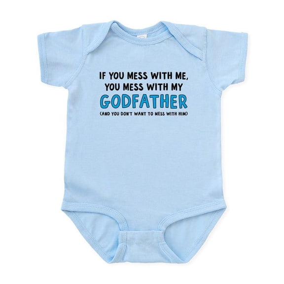 CafePress - You Mess With My Godfather Baby Light Bodysuit - Baby Light Bodysuit, Size Newborn - 24 Months