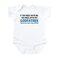 thumbnail image 1 of CafePress - You Mess With My Godfather Baby Light Bodysuit - Baby Light Bodysuit, Size Newborn - 24 Months, 1 of 4