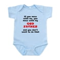 thumbnail image 1 of CafePress - You Mess With My Godfather Body Suit - Baby Light Bodysuit, Size Newborn - 24 Months, 1 of 4