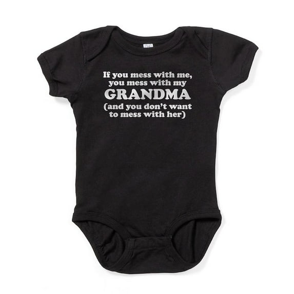 CafePress - You Mess With My Grandma - Cute Infant Bodysuit Baby Romper - Size Newborn - 24 Months