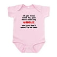 thumbnail image 1 of CafePress - You Mess With My Uncle Body Suit - Baby Light Bodysuit, Size Newborn - 24 Months, 1 of 4