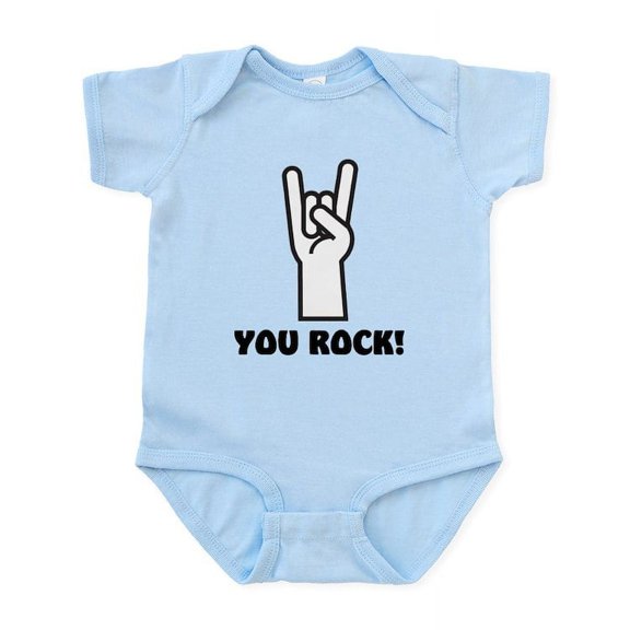 CafePress - You Rock Hand Infant Bodysuit - Baby Light Bodysuit, Size Newborn - 24 Months