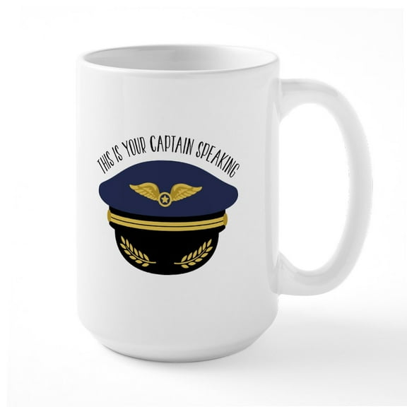 CafePress - Your Captain Mugs - 15 oz Ceramic Large White Novelty Mug