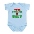 thumbnail image 1 of CafePress - Your Christmas Sweater Is Ugly Infant Bodysuit - Baby Light Bodysuit, Size Newborn - 24 Months, 1 of 4