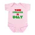 thumbnail image 1 of CafePress - Your Christmas Sweater Is Ugly Infant Bodysuit - Baby Light Bodysuit, Size Newborn - 24 Months, 1 of 4