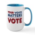 thumbnail image 1 of CafePress - Your Voice Matters - 15 oz Ceramic Large White Novelty Mug, 1 of 4