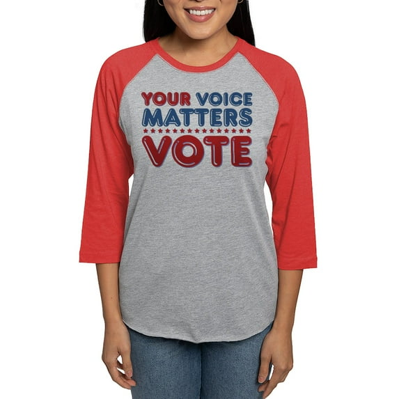 CafePress - Your Voice Matters Long Sleeve T Shirt - Womens Baseball Tee