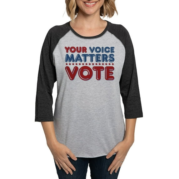CafePress - Your Voice Matters Long Sleeve T Shirt - Womens Baseball Tee