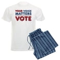 thumbnail image 1 of CafePress - Your Voice Matters Men's Light Pajamas - Men's Light Loose Fit Cotton Pajama Set, 1 of 7