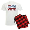 thumbnail image 1 of CafePress - Your Voice Matters Men's Light Pajamas - Men's Light Loose Fit Cotton Pajama Set, 1 of 7