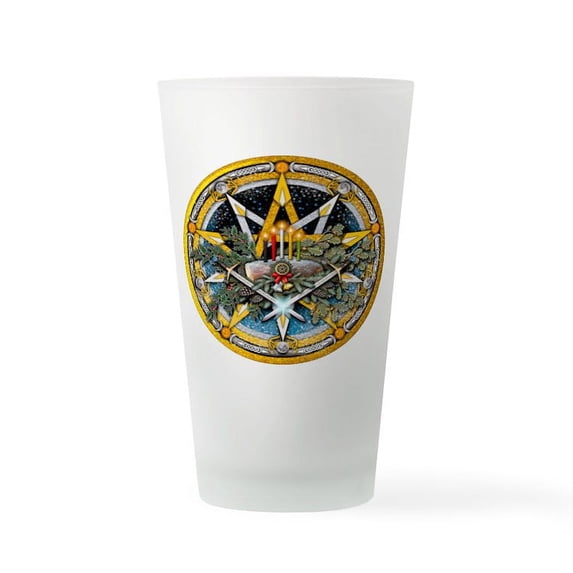 CafePress - Yule Pentacle - Pint Glass, Drinking Glass, 16 oz. CafePress