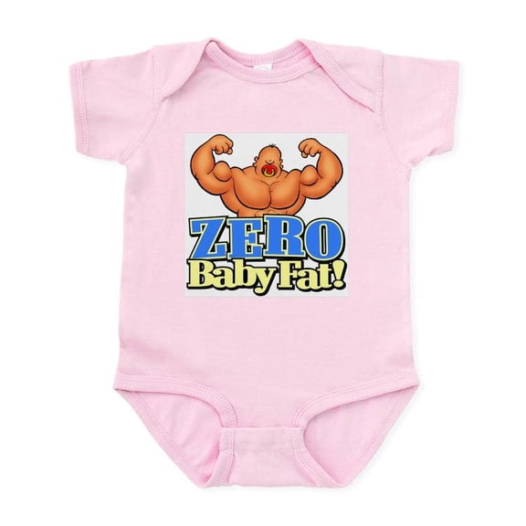 CafePress - ZERO Baby FAT! Infant Bodysuit - Baby Light Bodysuit, Size Newborn - 24 Months