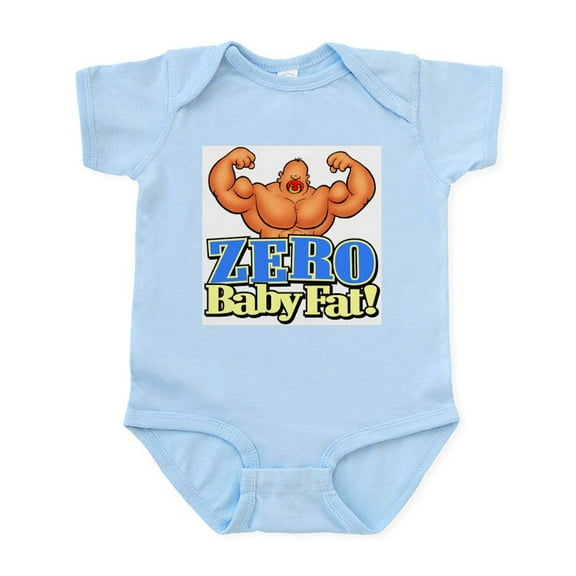 CafePress - ZERO Baby FAT! Infant Bodysuit - Baby Light Bodysuit, Size Newborn - 24 Months