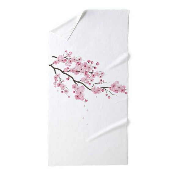 CafePress - Zen Japanese Sakura Flowers Pink Cherry Blossom - Large Beach Towel, Soft 30"x60" Towel with Unique Design