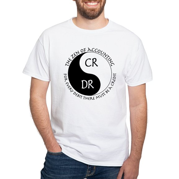 CafePress - Zen Of Accounting White T Shirt - Men's White Classic Cotton T-Shirts