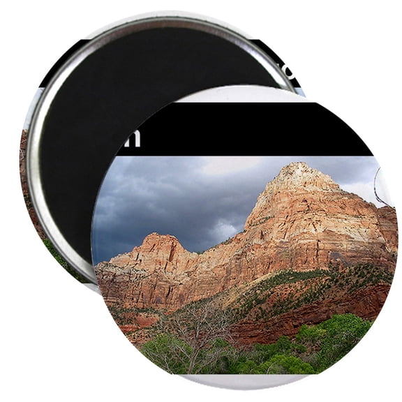 CafePress - Zion NP Magnets - 2.25" Round Magnet, Refrigerator Magnet, Button Magnet Style