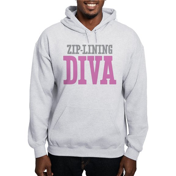CafePress - Zip Lining DIVA Hooded Sweatshirt - Pullover Hoodie, Hooded Sweatshirt