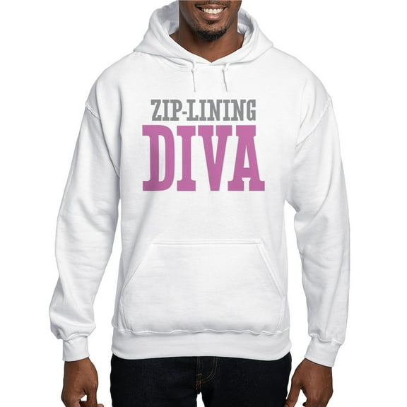 CafePress - Zip Lining DIVA Hooded Sweatshirt - Pullover Hoodie, Hooded Sweatshirt