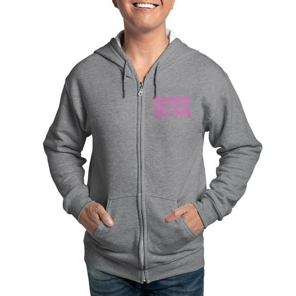CafePress - Zip Lining DIVA Zip Hoodie - Zip Hoodie, Classic Hooded Sweatshirt with Metal Zipper