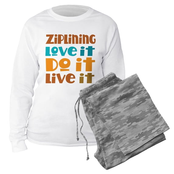 CafePress - Ziplining Quote - Women's Long Sleeve Relaxed Fit Cotton Light Pajama Set