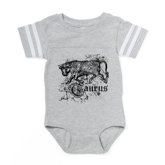 CafePress - Zodiac Distressed Taurus_Bl - Cute Infant Baby Football Bodysuit
