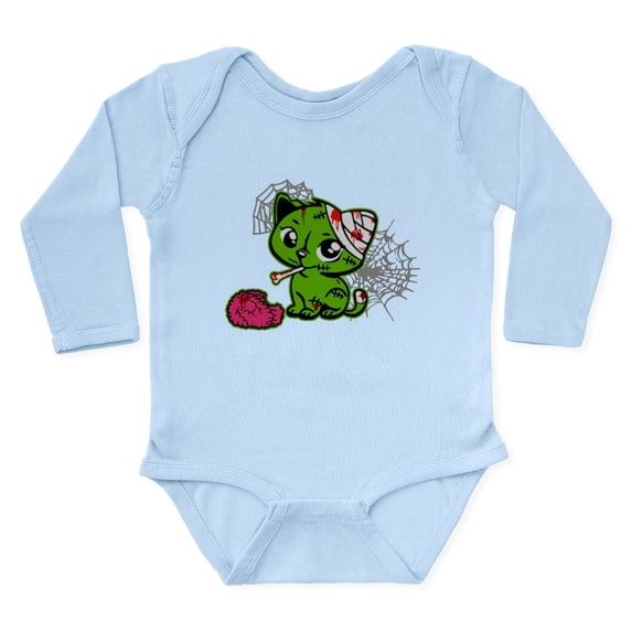 CafePress - Zombie Kitty Whole Body Suit - Long Sleeve Cotton Baby Bodysuit