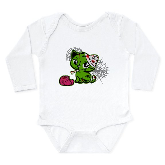 CafePress - Zombie Kitty Whole Body Suit - Long Sleeve Cotton Baby Bodysuit
