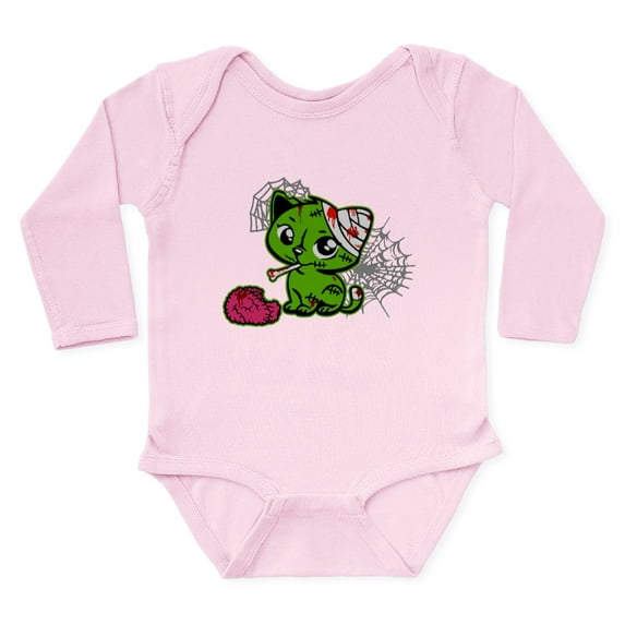 CafePress - Zombie Kitty Whole Body Suit - Long Sleeve Cotton Baby Bodysuit