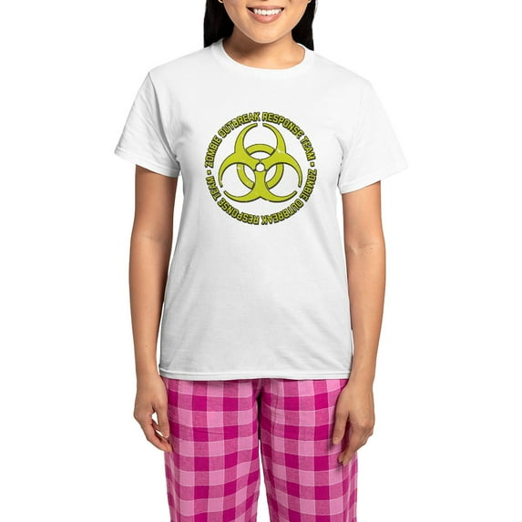 CafePress - Zombie Outbreak Response Team Pajamas - Women's Short Sleeve Print T-Shirt and Pants Light Cotton Pajama Set