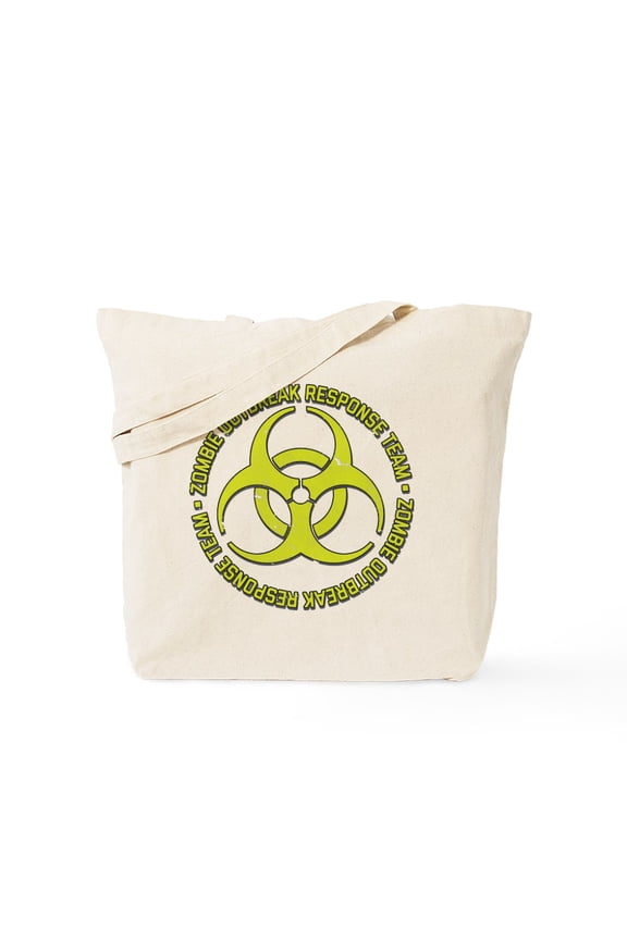 - Zombie Outbreak Response Team Tote Bag - Unisex Canvas Tote Bag, Beige, 1-Piece