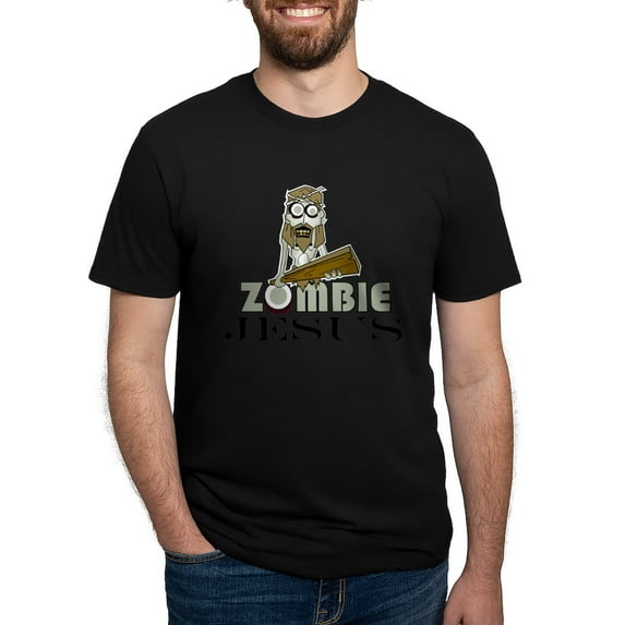 CafePress - Zombiejesus Blacklettering Men's Deluxe T Shirt - Mens Tri-blend T-Shirt