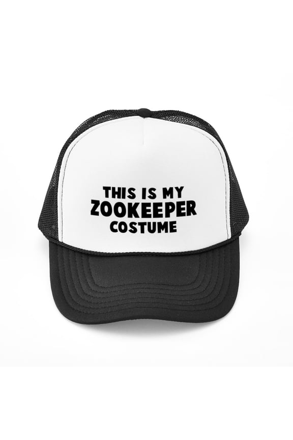 - Zookeeper Costume - Adjustable Unisex Printed Trucker Hat with Mesh Back